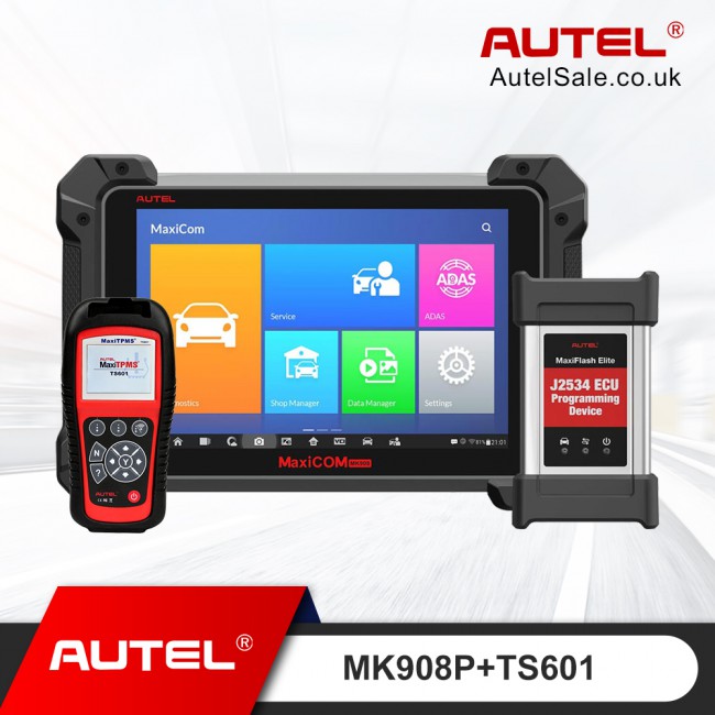 Autel MaxiCOM MK908 PRO II Automotive Diagnostic Tablet Get A Free MaxiTPMS TS601 TPMS Diagnostic and Service Tool
