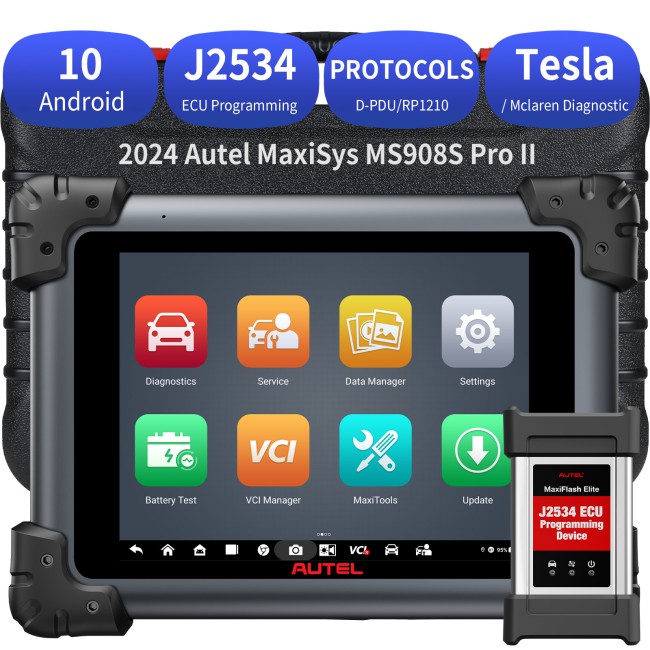 2024 Autel MaxiSys MS908S Pro II with J2534 ECU Programming Coding Active Tests 40+ Special Reset Services Upgraded of MS908S Pro