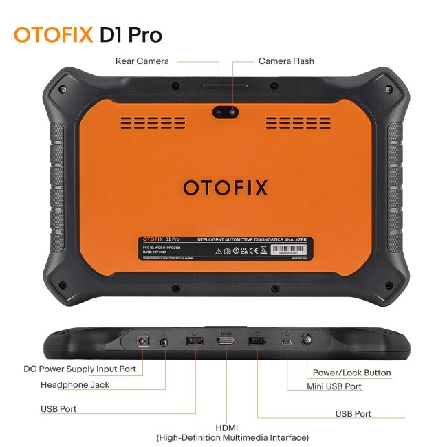 OTOFIX D1 PRO Car Diagnostic Scanner ECU Coding 40+ Services OE-Level Full System Diagnostic Tool Bi-Directional Guided Functions CANFD DoIP