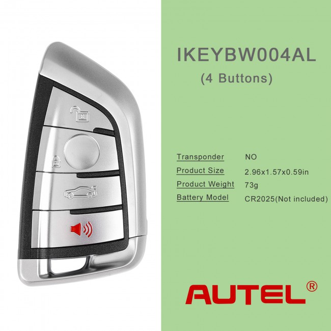 AUTEL Razor IKEYBW004AL BMW 4 Buttons Smart Universal Key Compatible with BMW and Other 700+ Car Makes 10pcs/lot