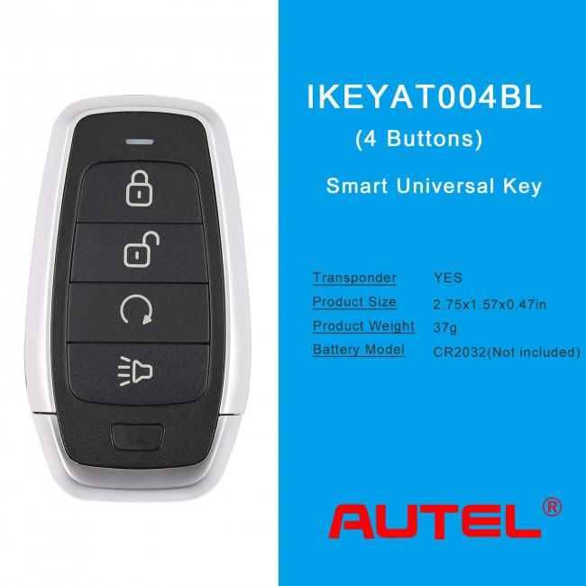 AUTEL IKEYAT004BL Independent 4 Buttons Universal Smart Key - Remote Start 10pcs/lot