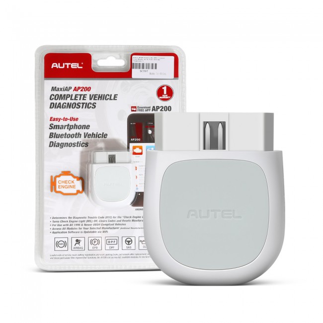 Autel MaxiAP AP200 Bluetooth with Full Systems Diagnoses AutoVIN TPMS IMMO Service for DIYers Simplified Ver. of MK808