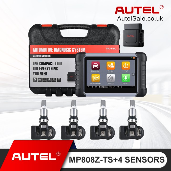 Autel MaxiPRO MP808TS Pro MP808Z-TS MP808S-TS Full TPMS Diagnostic Scan Tool Active Test with 4pcs Autel 2 in 1 MX-Sensor