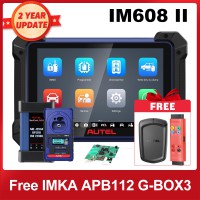2024 Autel MaxiIM IM608 PRO II (IM608S II/IM608 II) Full Kit Automotive All-In-One Key Programming Tool with Free IMKPA+ G-Box3+ APB112