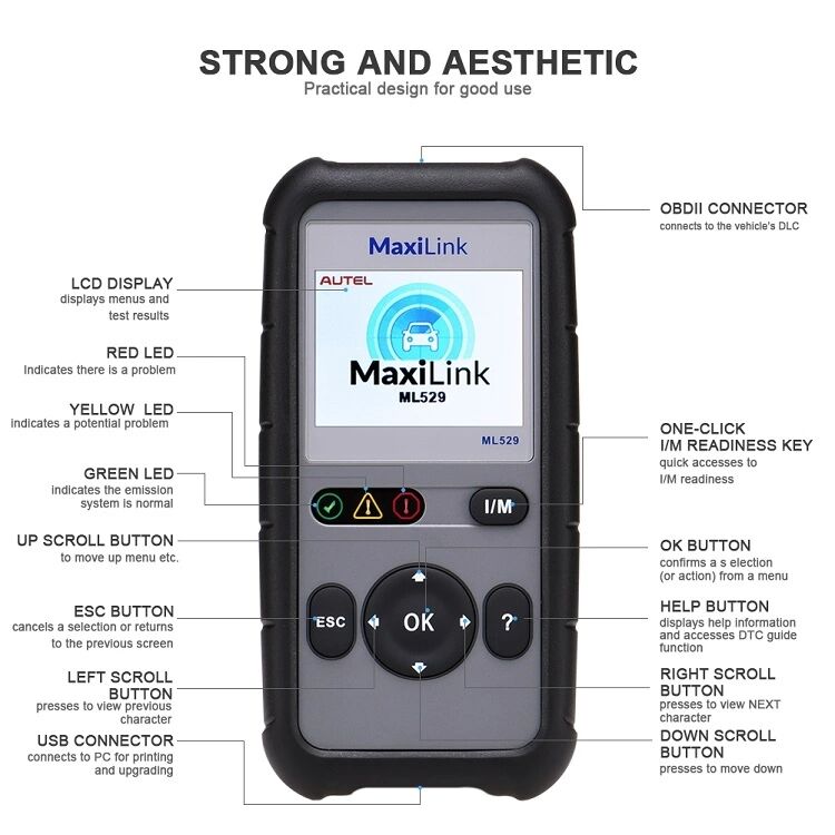 MaxiLink ML529 Display Buttons